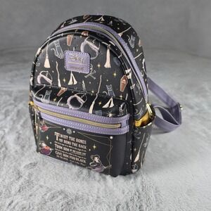 Disney Loungefly Hocus Pocus Mini Backpack Womens OS Black Glow In Dark Spell